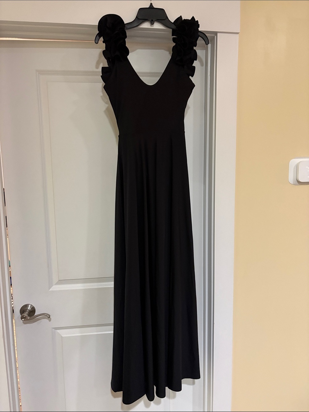 MAYGEL Coronel Black Lira Ruffle Maxi Dress One Size